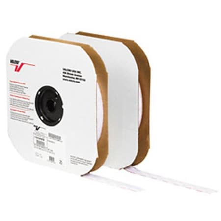Box Partners Hook & Loop Fastener, 25 yd, 1 in W, White VEL135